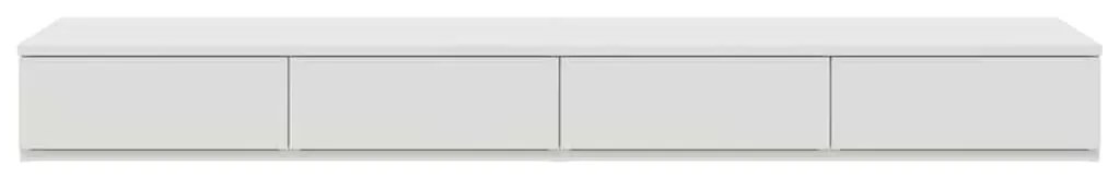 Gavetas de Cama Brancas 150x36,5x16,5 cm Madeira Revestida
