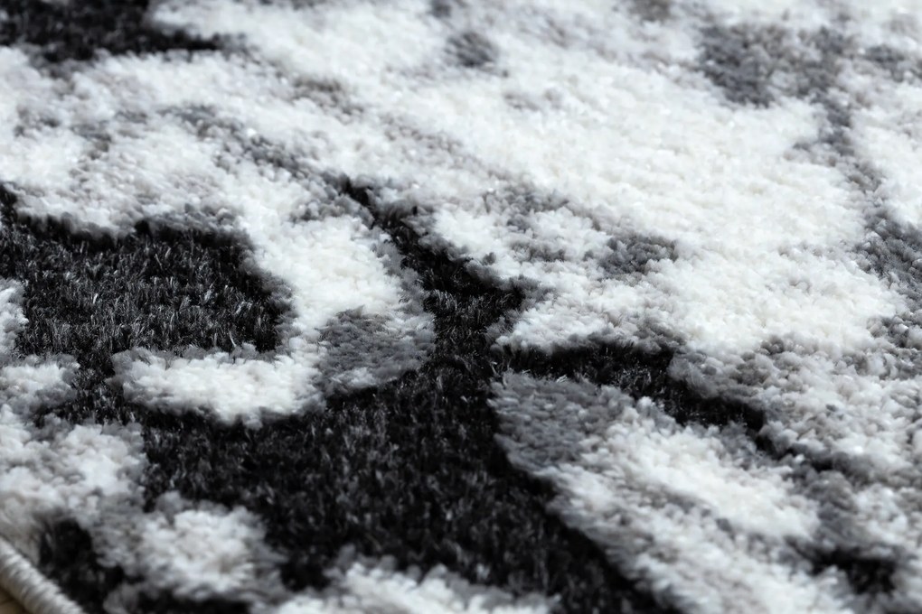 Tapete moderno COZY 8871 Marble, Mármore - Structural dois níveis de lã cinzento