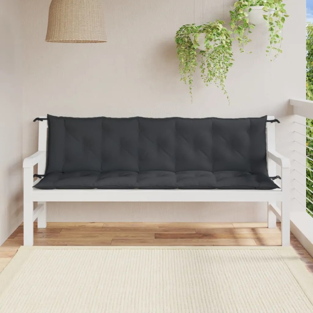 Almofadões p/ banco jardim 2pcs 180x50x7cm mesclado tecido