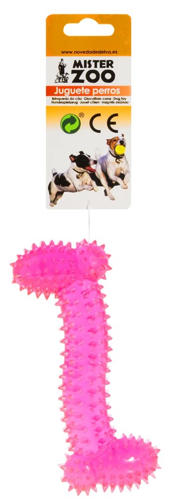 Brinquedo Para Cão Osso Plástico Rosa 17cm