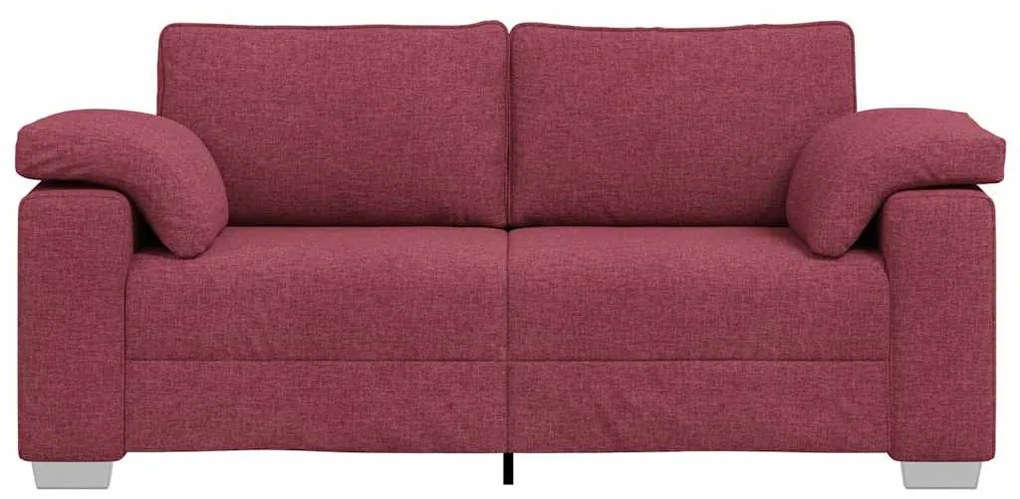 Sofá Loveseat Vermelho Vinho 140 cm em Tecido