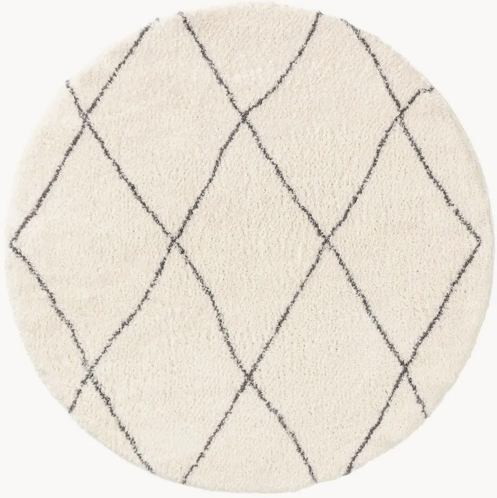 Tapete redondo de pelo comprido Benno