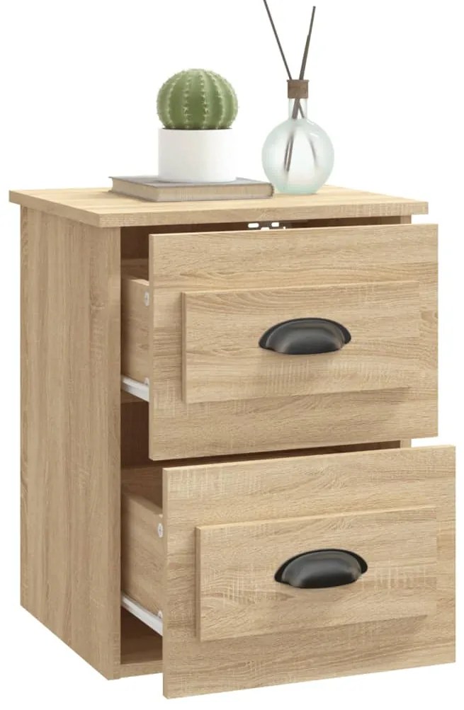 Mesa de cabeceira de parede 41,5x36x53 cm carvalho sonoma
