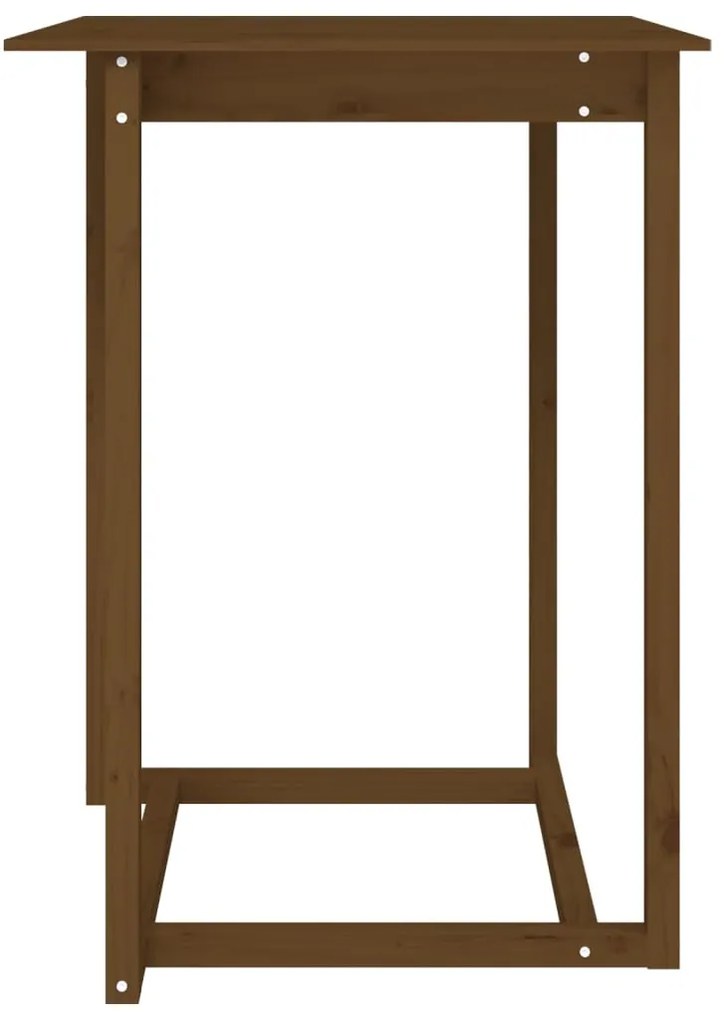 Mesa de bar 80x80x110 cm pinho maciço castanho mel