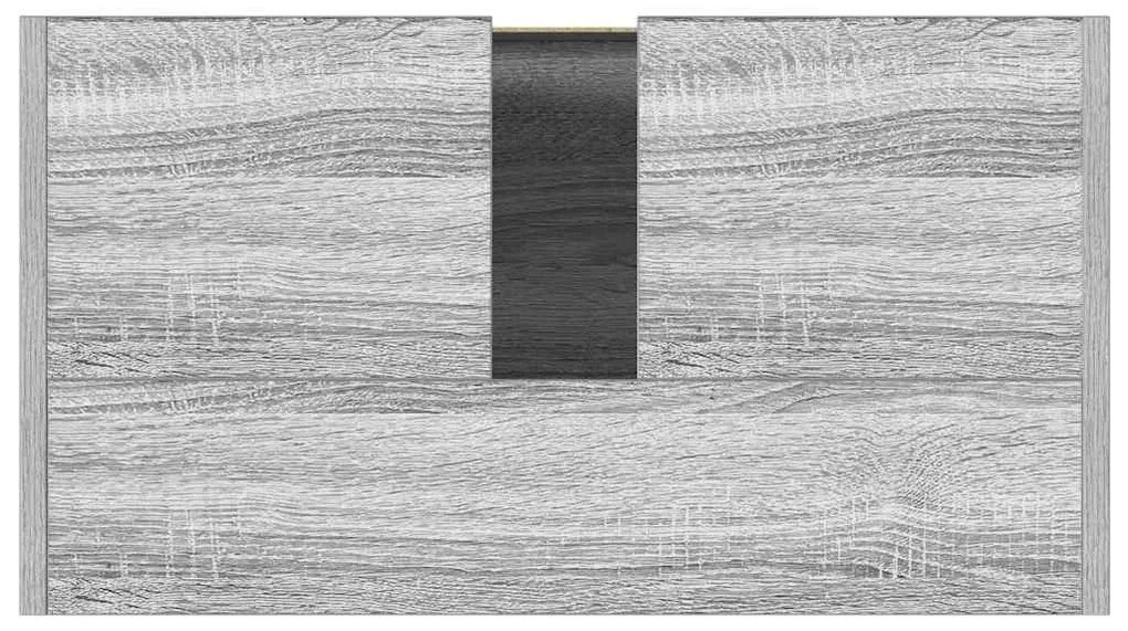 Armário casa de banho 60x33x61cm derivados madeira cinza sonoma