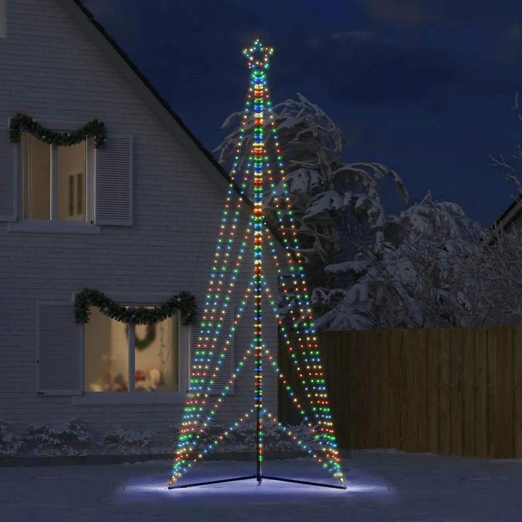 LED Árvore de Natal 861 LEDs Coloridos 478 cm