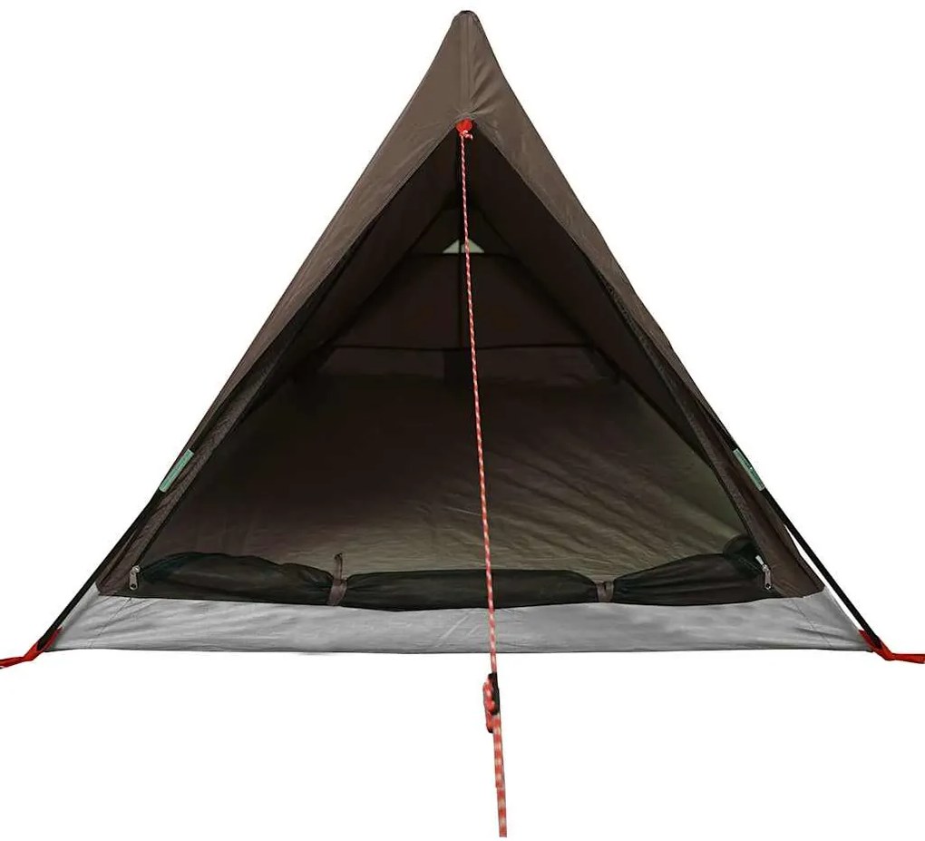 Tenda de campismo para 2 pessoas tecido impermeável castanho