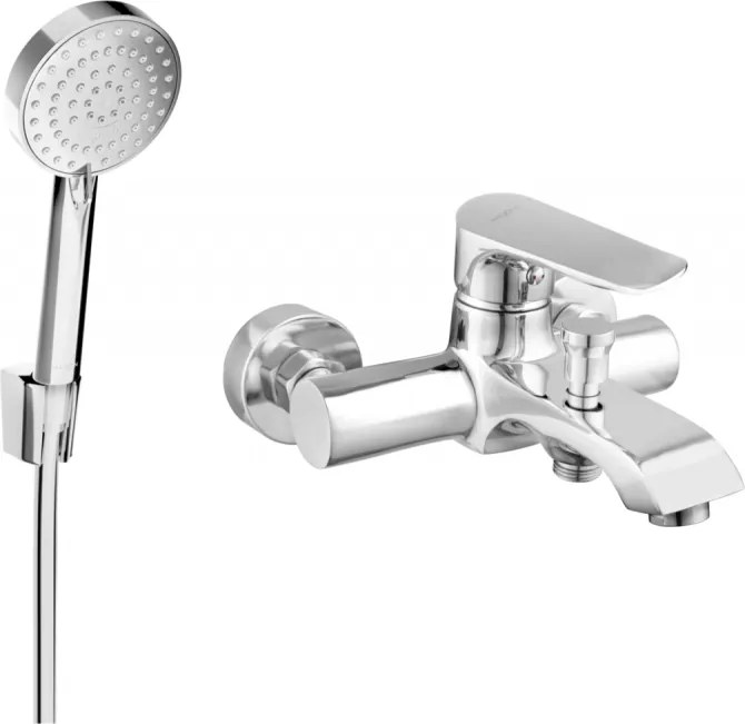 Mexen Pecos R75 torneira de banheira com conjunto de chuveiro, cromado - 7273R75-00