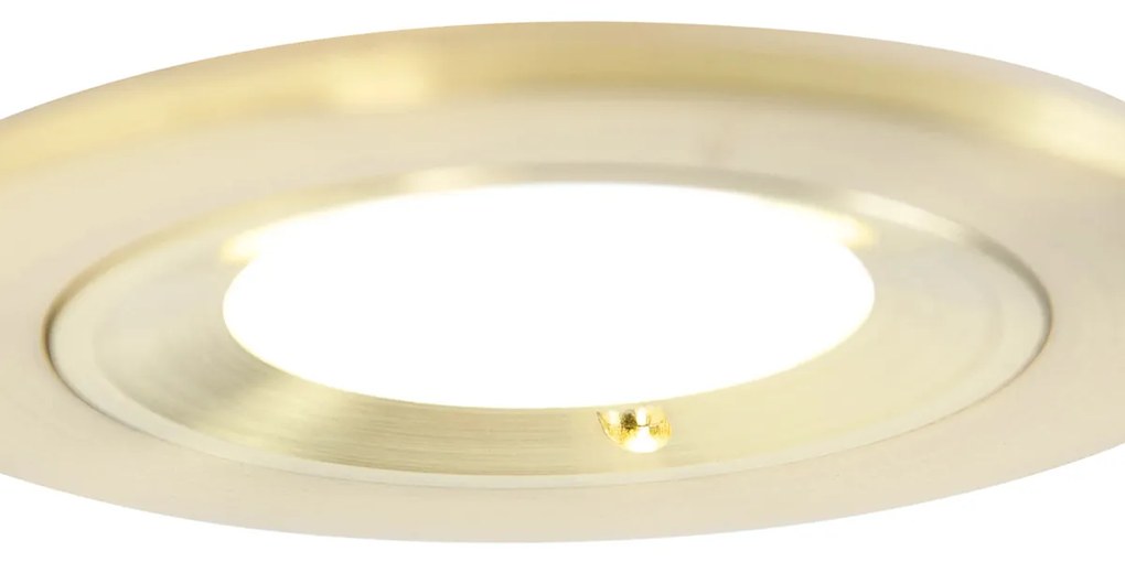 LED Foco embutido inteligente dourado redondo IP44 com Wi-Fi GU10 - Xena Moderno