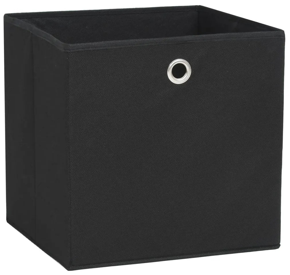 Caixas arrumação 4 pcs 28x28x28 cm tecido-não-tecido preto