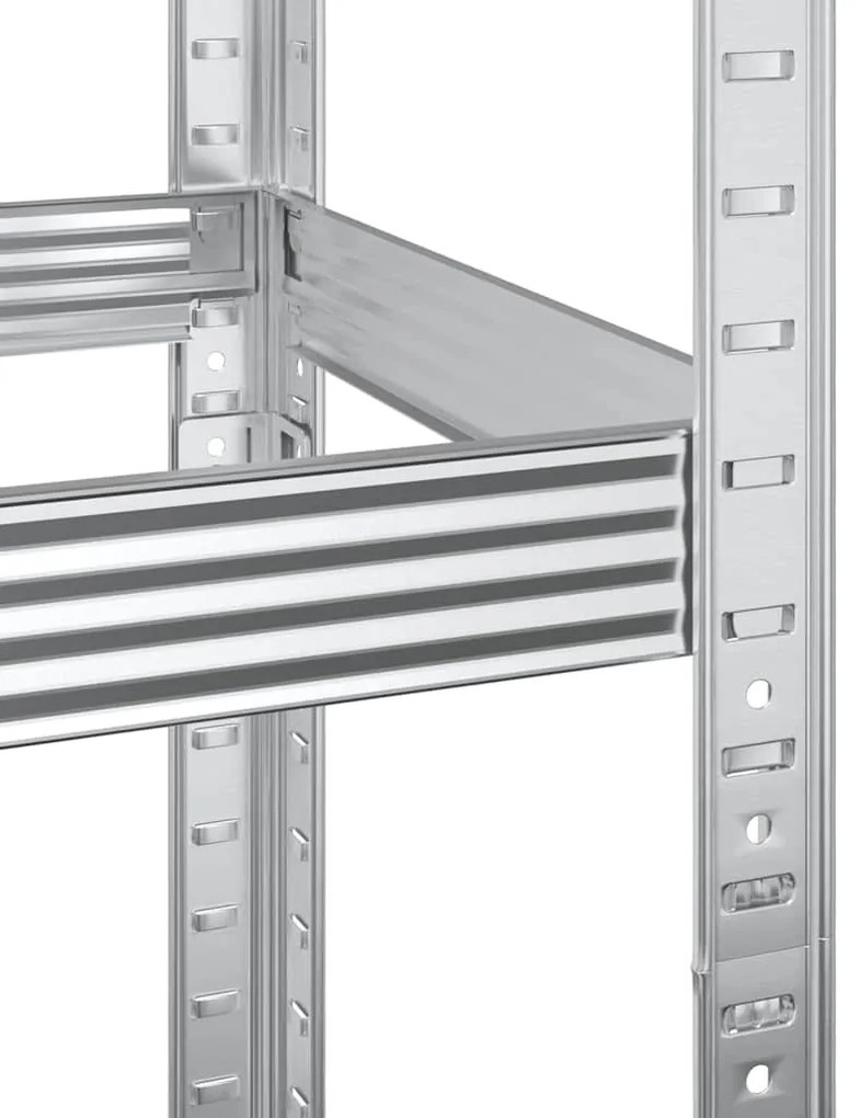 Prateleira para pneus de 3 camadas prateado 110x40x200 cm aço