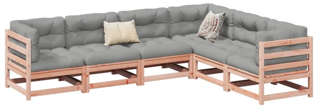 vidaXL 6 pcs conj. sofás jardim madeira abeto-de-douglas