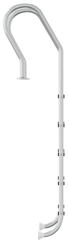 Escada de piscina 54x38x211 cm aço inoxidável 304