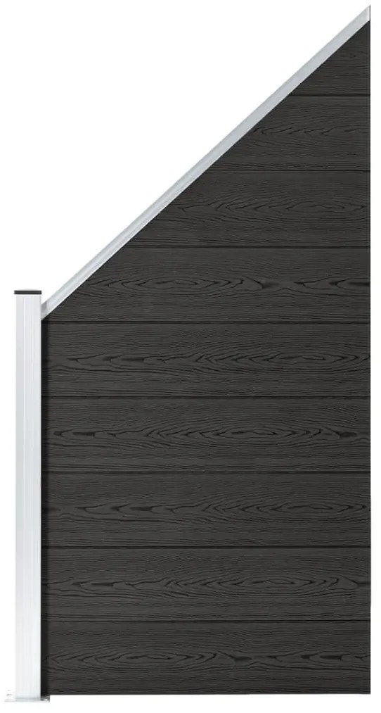 vidaXL Painel de vedação 95x(105-180) cm WPC cinzento