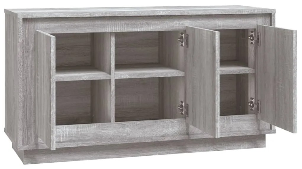 Aparador 102x35x55 cm derivados de madeira cinzento sonoma