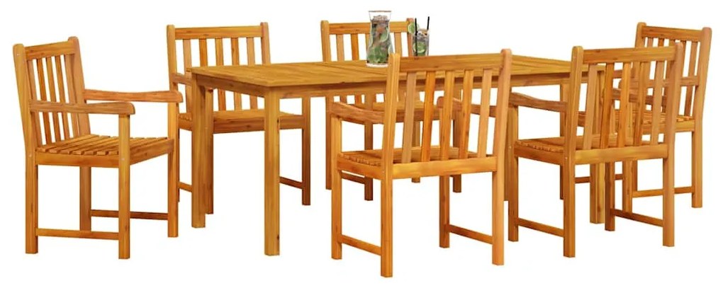 Conjunto de Mesa de Jantar 7 pcs 180 x 90 x 75 cm