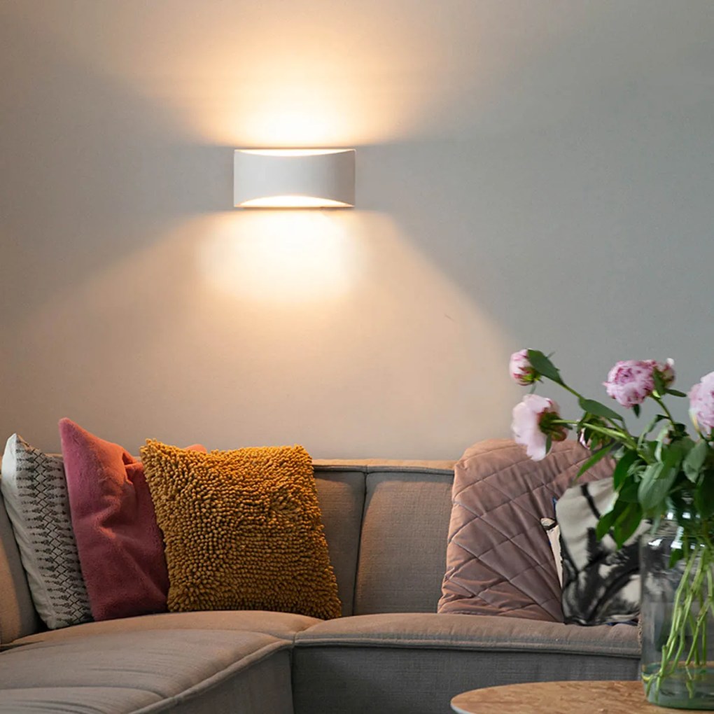 Candeeiro de Parede Inteligente Branco 20 cm c/ Wifi G9 - Tum