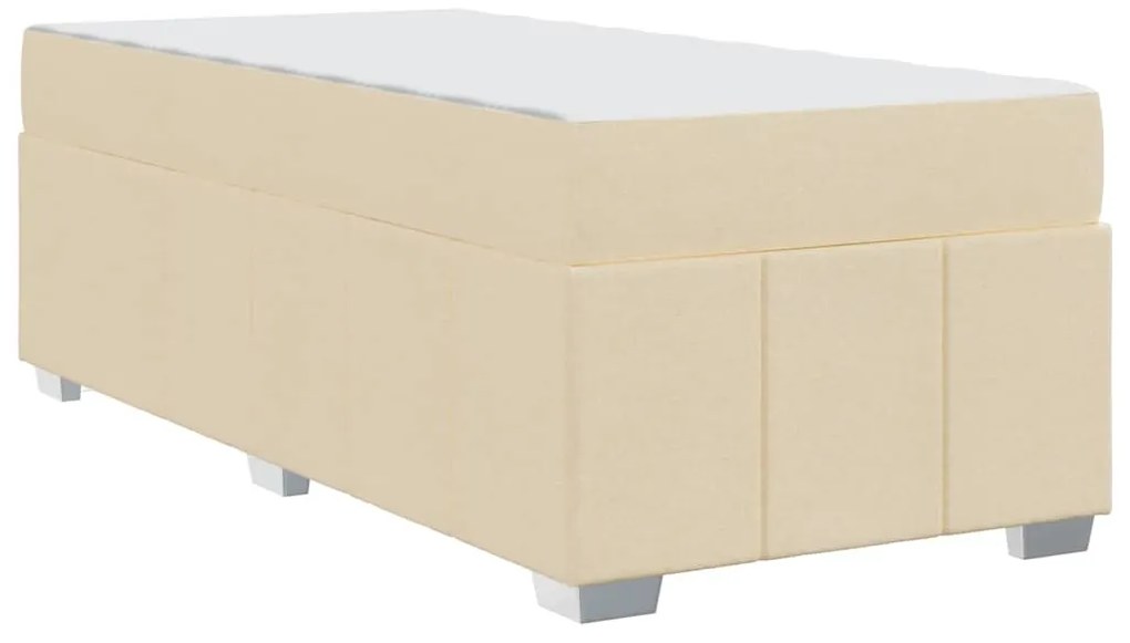 Estrutura da Cama Creme 90 x 190 cm tecido