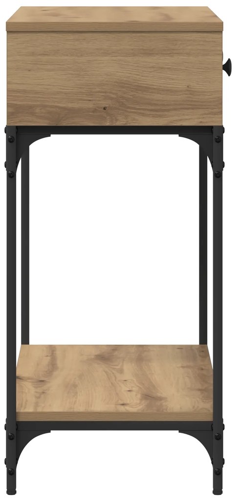 Mesa de Console Carvalho Artesanal 75x34.5x75 cm Madeira de Engenharia