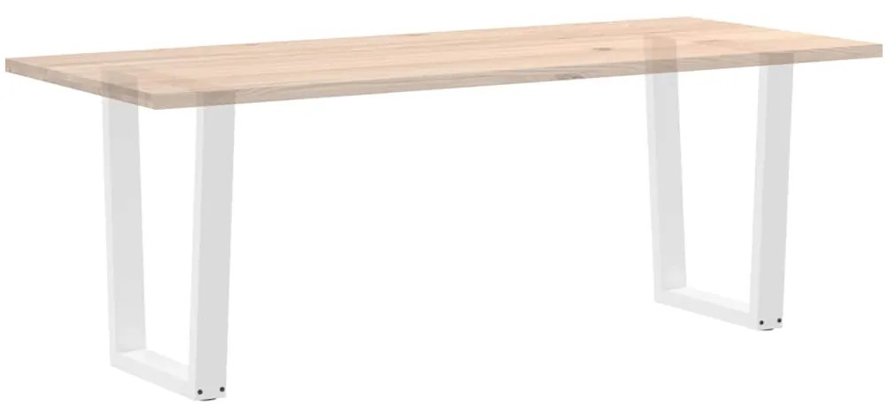 Pernas para mesa de jantar em V, 2 peças, branco, 70x(72-73,3) cm, aço