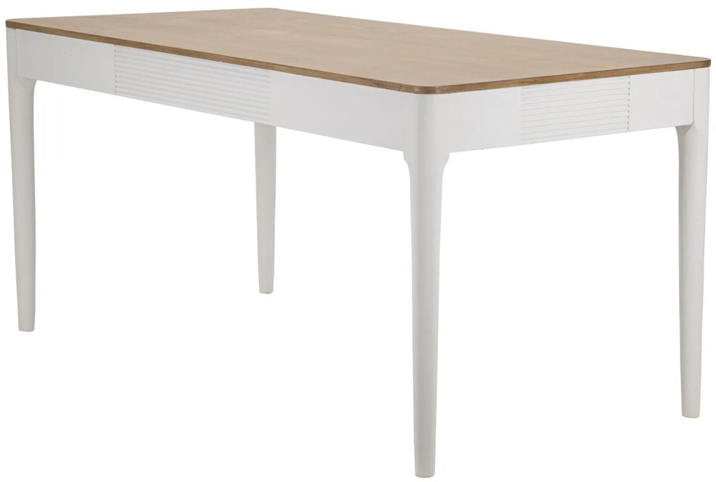MESA DE JANTAR MATERA 180X90X80 CM BRANCO E CASTANHO