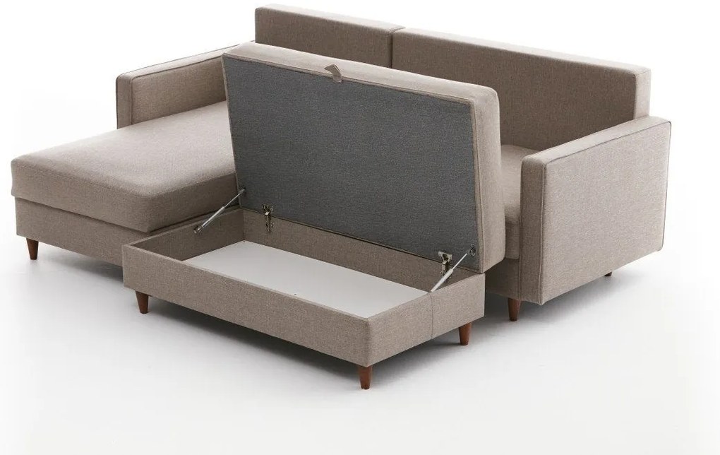 Sofá de Canto Eva – Creme – 210x82x195 cm