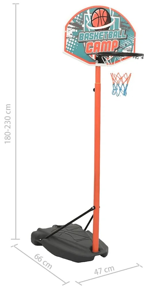 Conjunto jogo de basquetebol portátil ajustável 180-230 cm