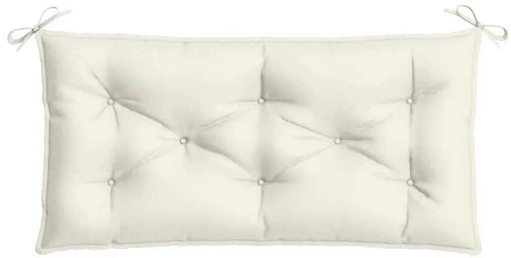 Almofadão banco jardim 100x50x7cm mesclado tecido creme