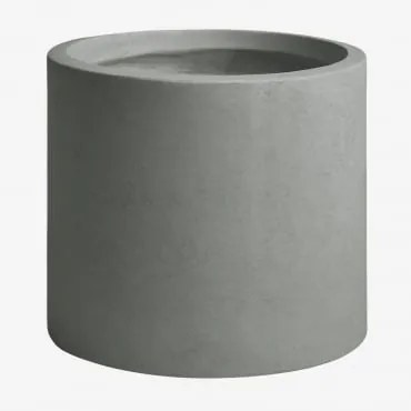Vaso De Flores Exterior Em Cimento Aurevi Ø45 Cm & Cinza Claro - Sklum