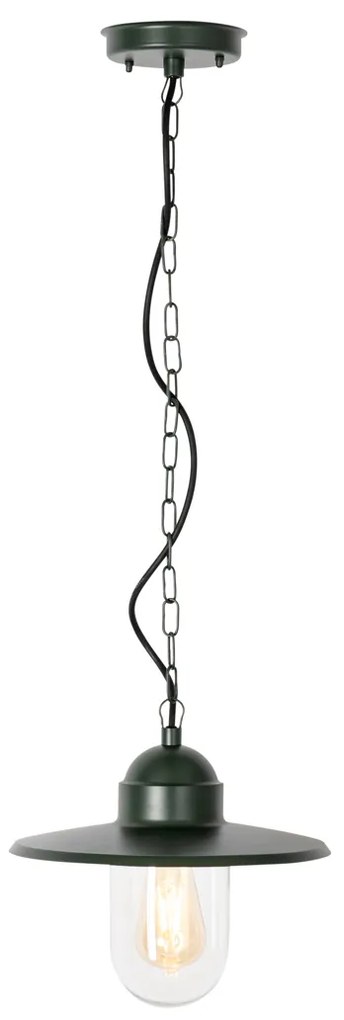 Candeeiro de suspensão moderno para exterior verde escuro IP44 - Kansas