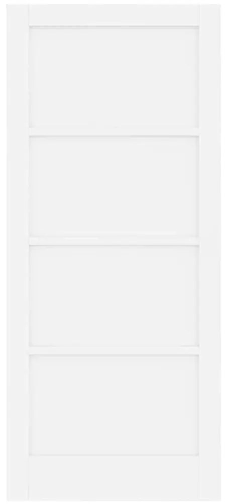 Porta Interior 'ORKDAL'Branca 86x198,5x4 cm Madeira Sólida de Pinheiro
