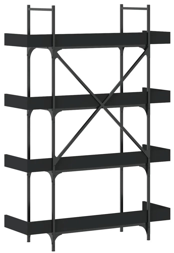 Estante c/ 4 prateleiras 100x33x145,5cm derivados madeira preto