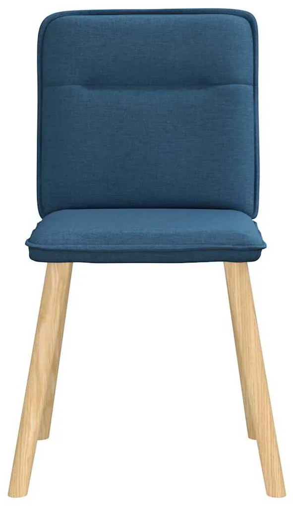 Cadeiras de jantar 4 pcs tecido azul