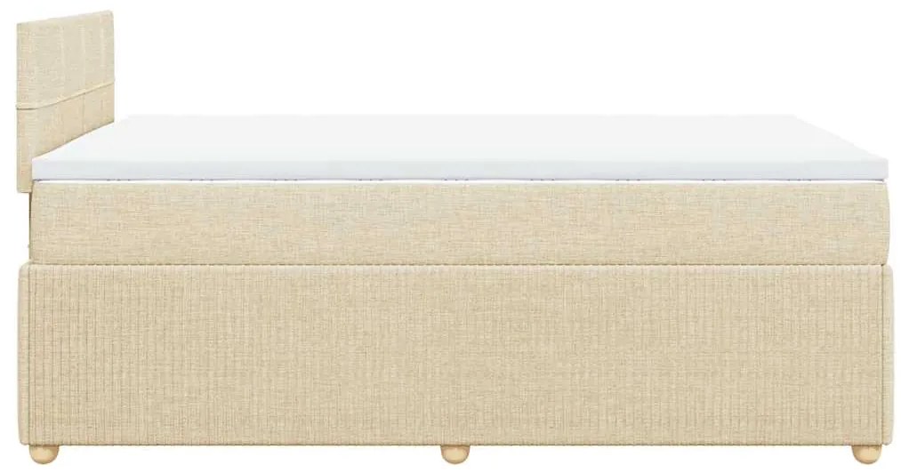 Cama com molas/colchão 120x200 cm tecido cor creme