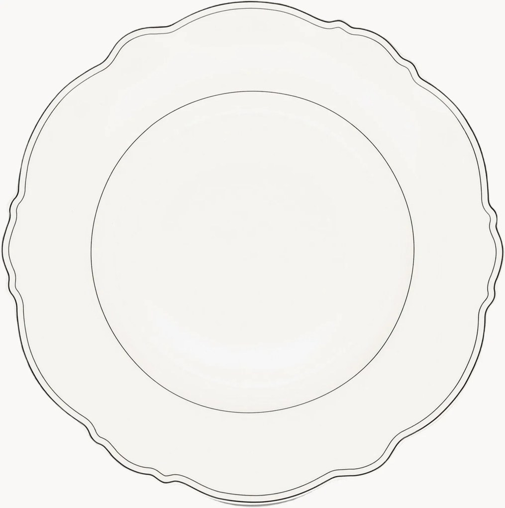 Pratos rasos em porcelana new bone china Odette, conjunto de 2