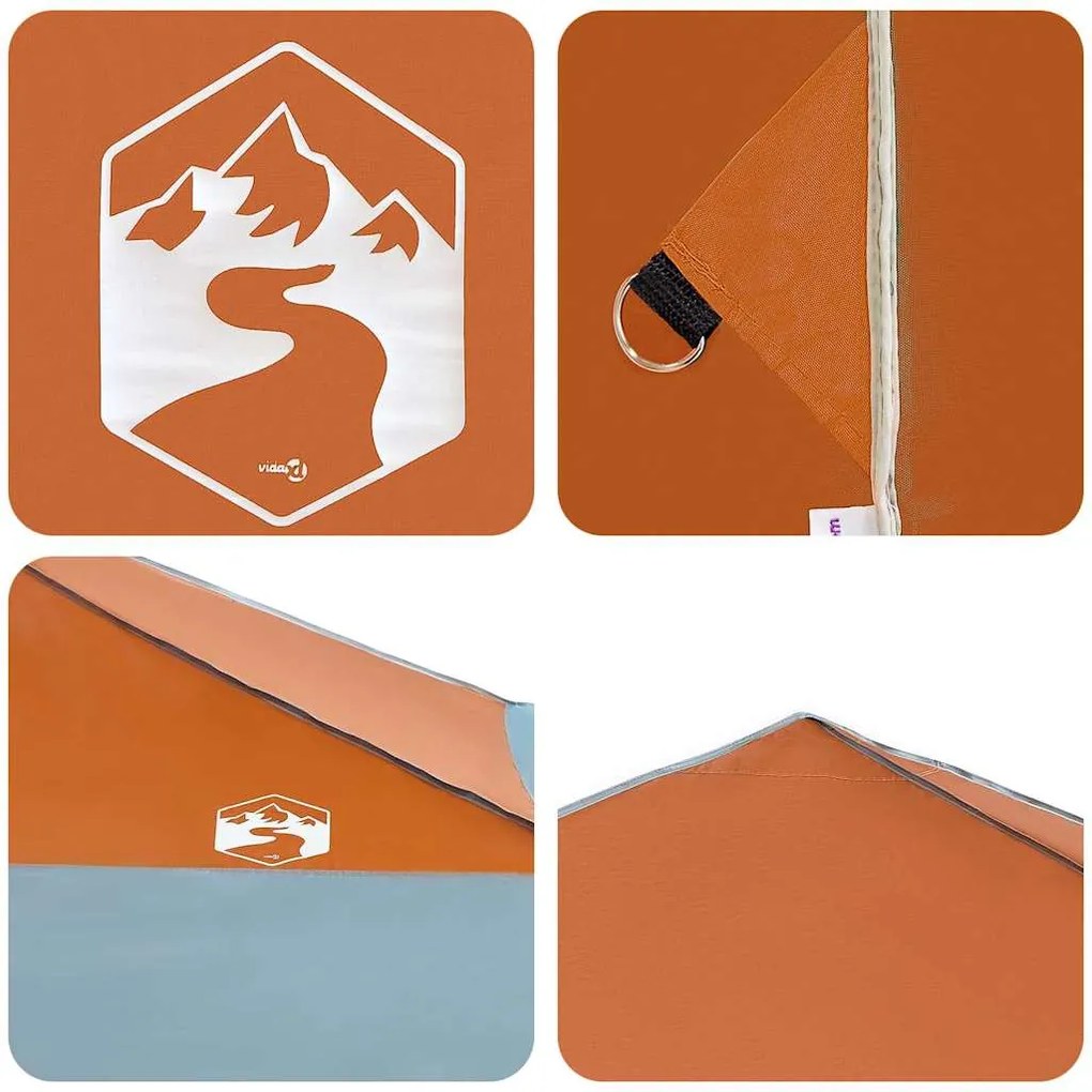 Tenda de Toldo Laranja 400 x 400 x 227 / 236 / 245 cm Tecido Oxford