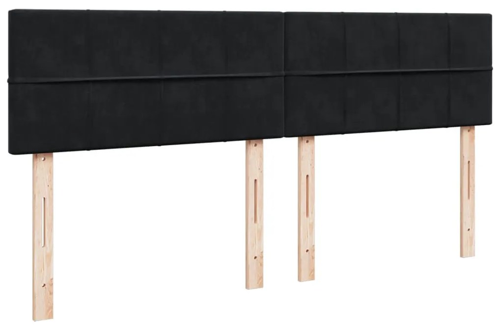 Cama com molas/colchão 180x200 cm veludo preto