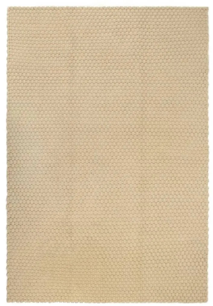 Tapete retangular natural 120x180 cm algodão
