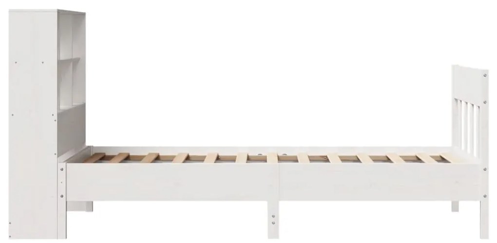 Cama sem colchão 90x200 cm madeira de pinho maciça branco