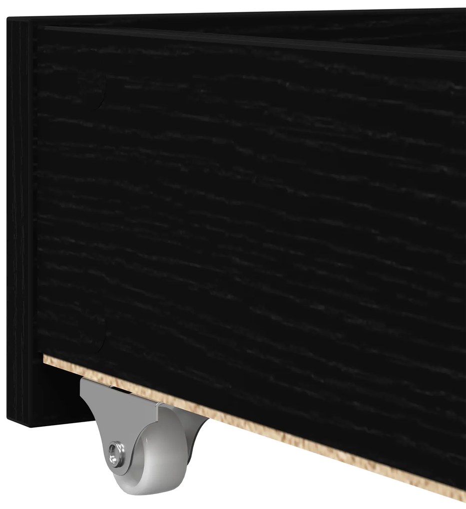 Cama Carvalho Preto Madeira Derivada 90 x 200 cm Durável Cama