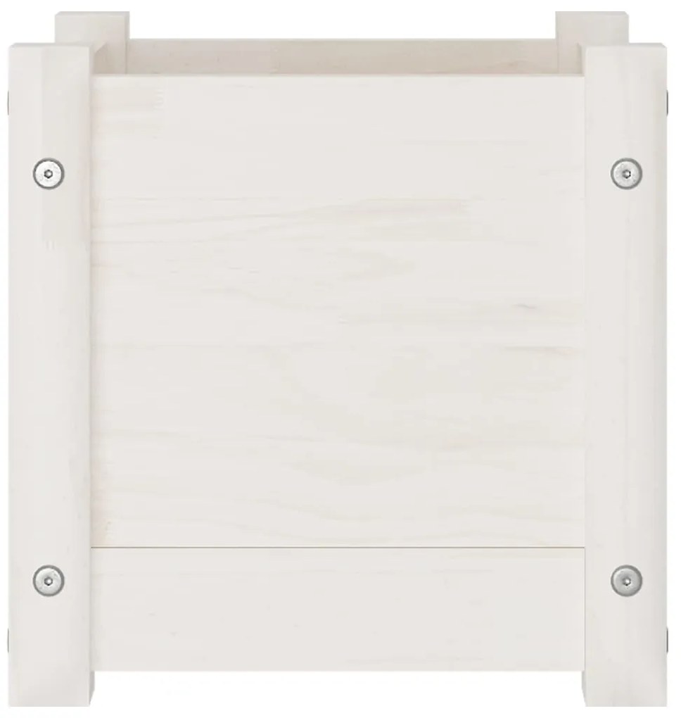 Vasos/floreiras de jardim 2 pcs 31x31x31 cm pinho maciço branco