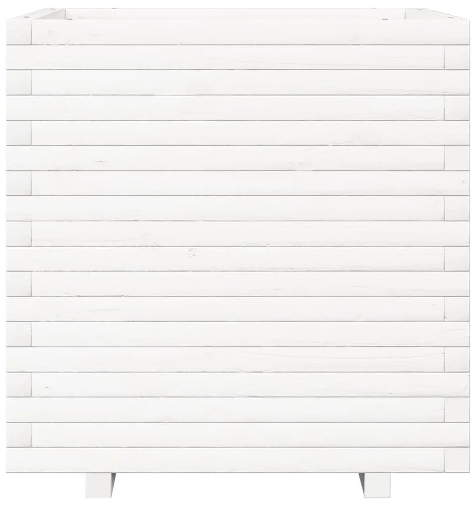Vaso/floreira de jardim 70x70x72 cm pinho maciço branco