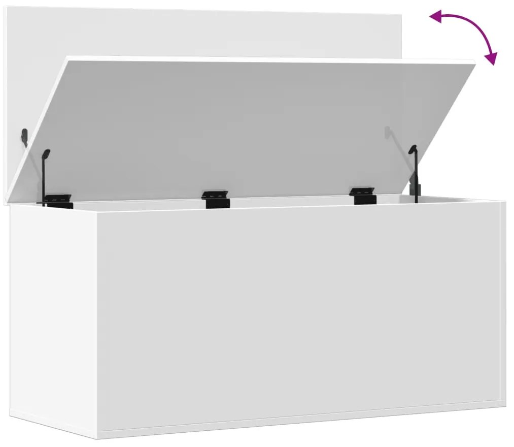 Caixa de arrumação 100x42x46 cm derivados de madeira branco