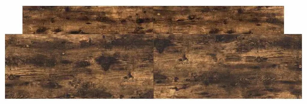 Estrutura cama c/ cabeceira/apoio pés 180x200cm carvalho fumado