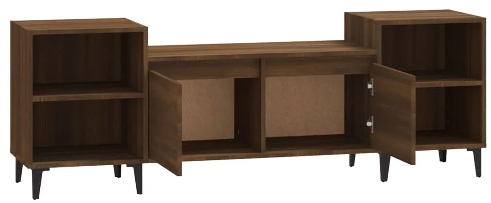 Móvel de TV 160x35x55 cm derivados de madeira carvalho castanho