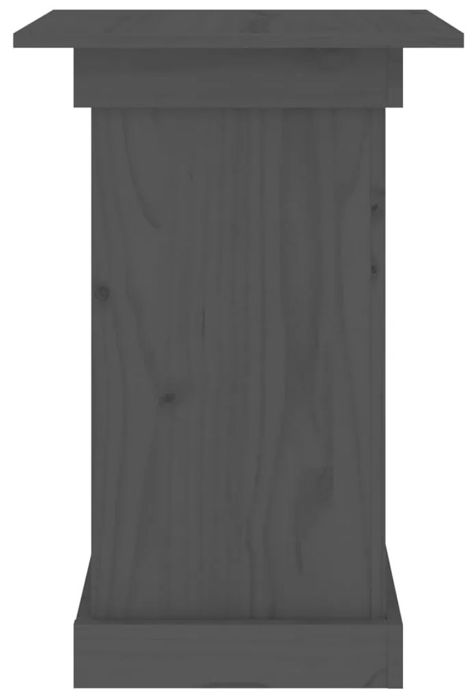 Suporte de vasos 40x40x60 cm madeira de pinho maciça cinza