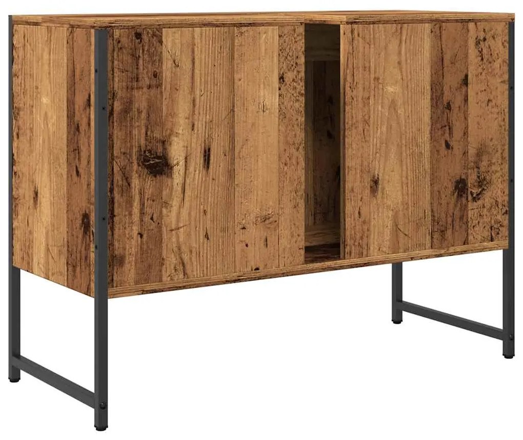 Armário lavatório WC 80x33x60cm derivados madeira madeira velha