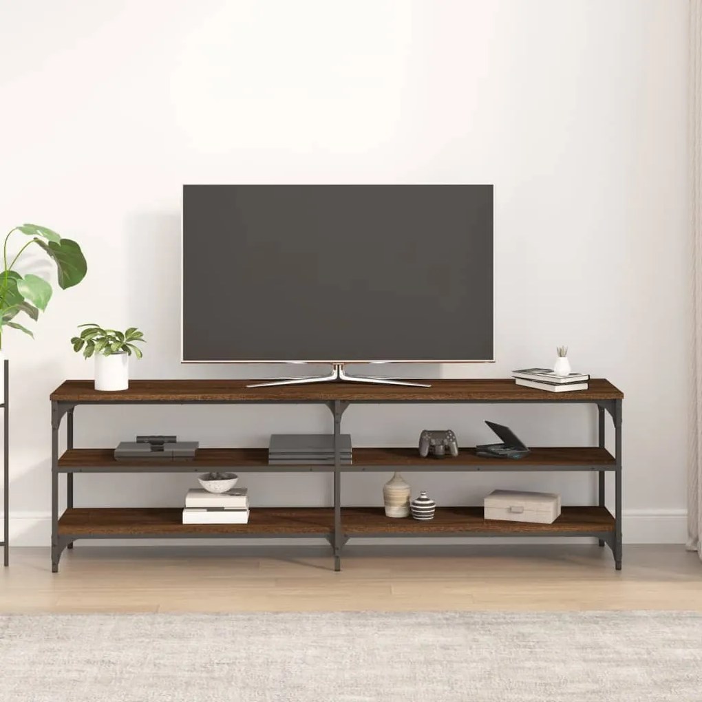 Móvel p/ TV 160x30x50 cm derivados de madeira carvalho castanho