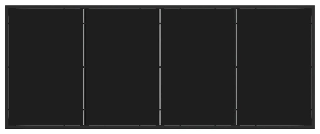 Conjunto de Jantar de Jardim vidaXL de 9 Peças com Almofadas Preto Rat
