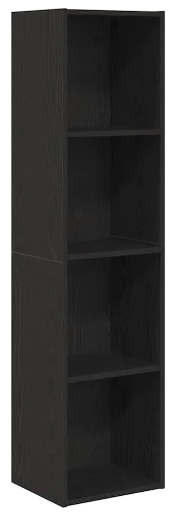 Gabinete de Livro/TV Carvalho Preto 36x30x143 cm